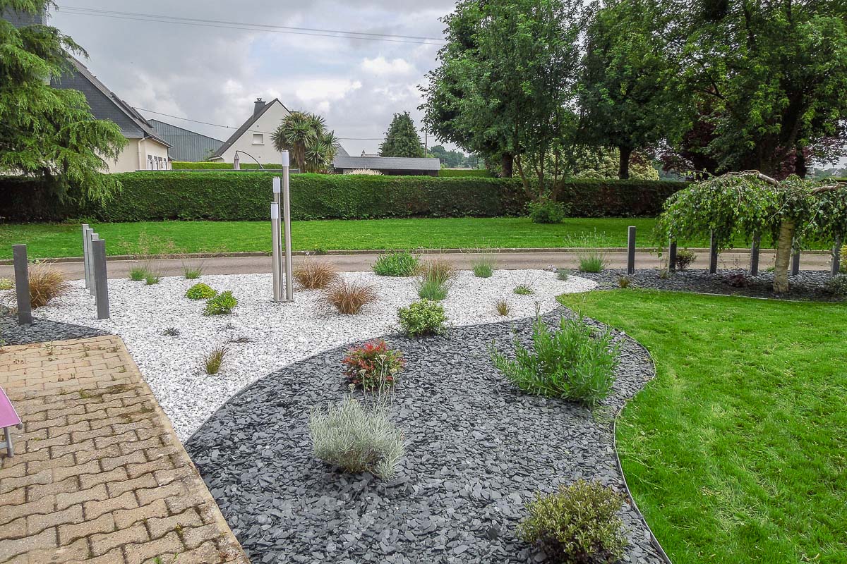 Aménagement jardin, aménagement terrasse, pose clôtures, création massif, paysagiste breton, paysagiste morbihan, bouix paysage